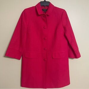 Talbots‎ Women's Vibrant Pink Pea Coat 6P